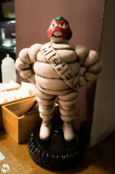 Michelin man in a wrestling mask - Hoja Santa has one star (Hoja Santa)