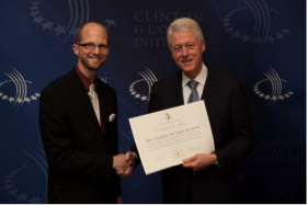 Cliff Schmidt and President Bill Clinton