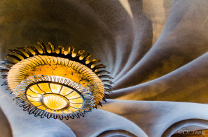 One of Casa Batlló's amazing ceilings